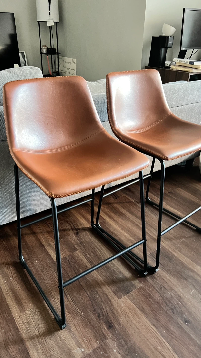 $30 for both- Leather Stools