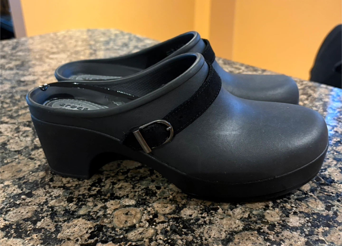 Crocs Women's Black Clog Shoes with Strap