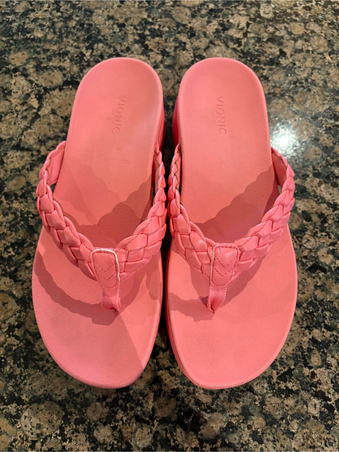Vionic Pink Braided Flip Flops - photo 2