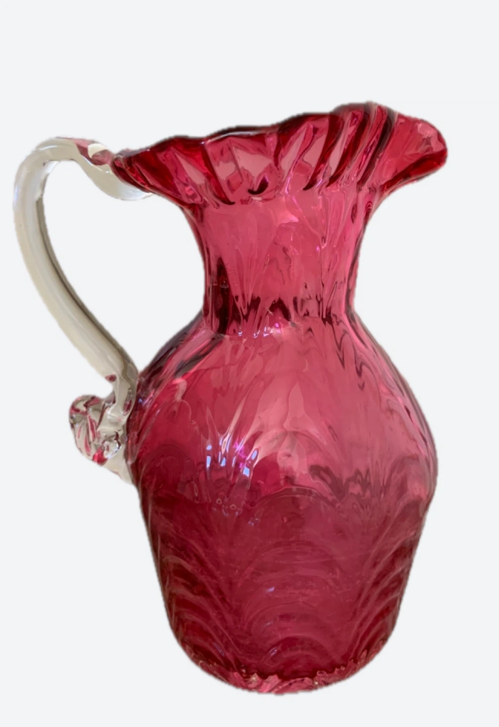 Cranberry Glass Pitcher