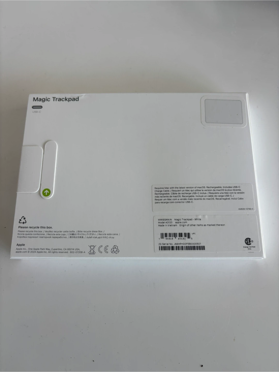 Apple Magic Trackpad, USB-C - Model A3120 - photo 2