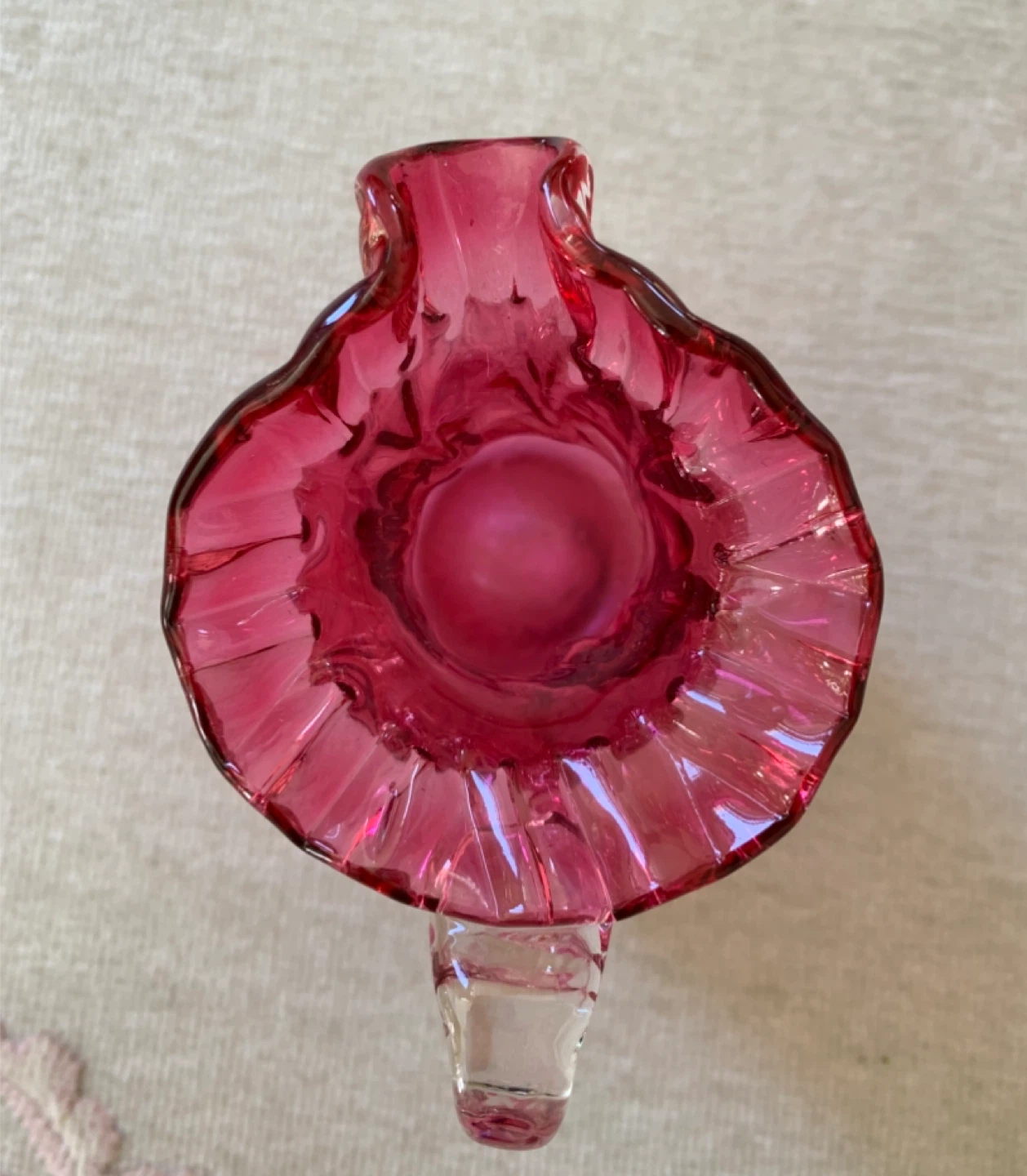 Cranberry Glass Pitcher - photo 2