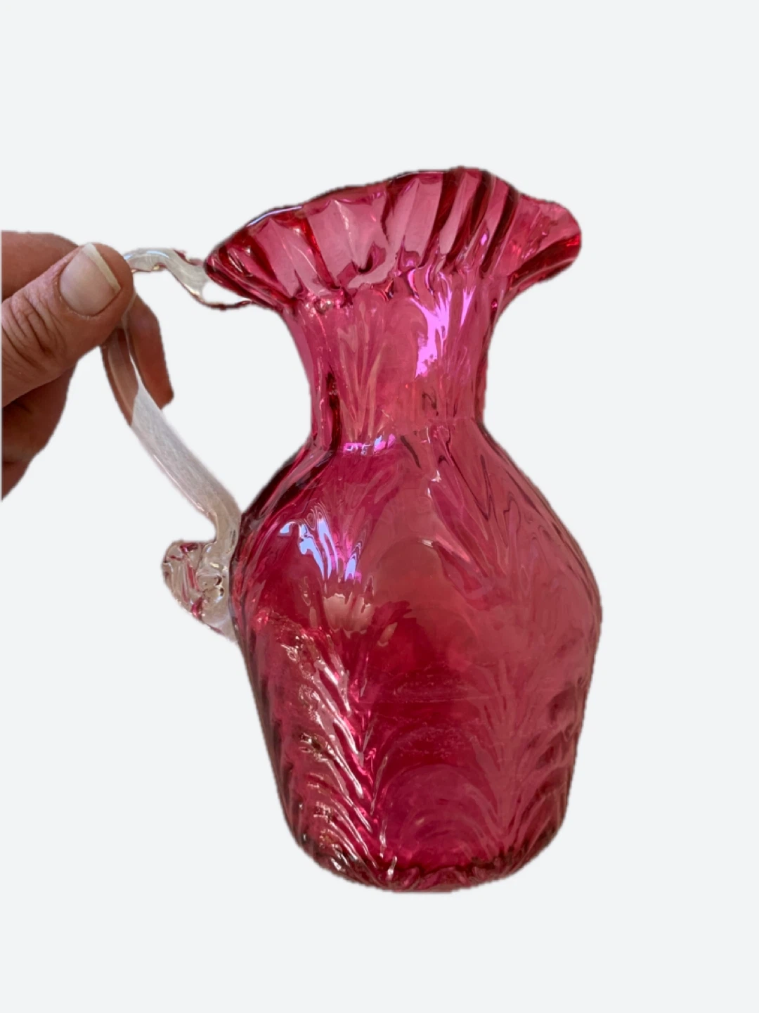 Cranberry Glass Pitcher - photo 3