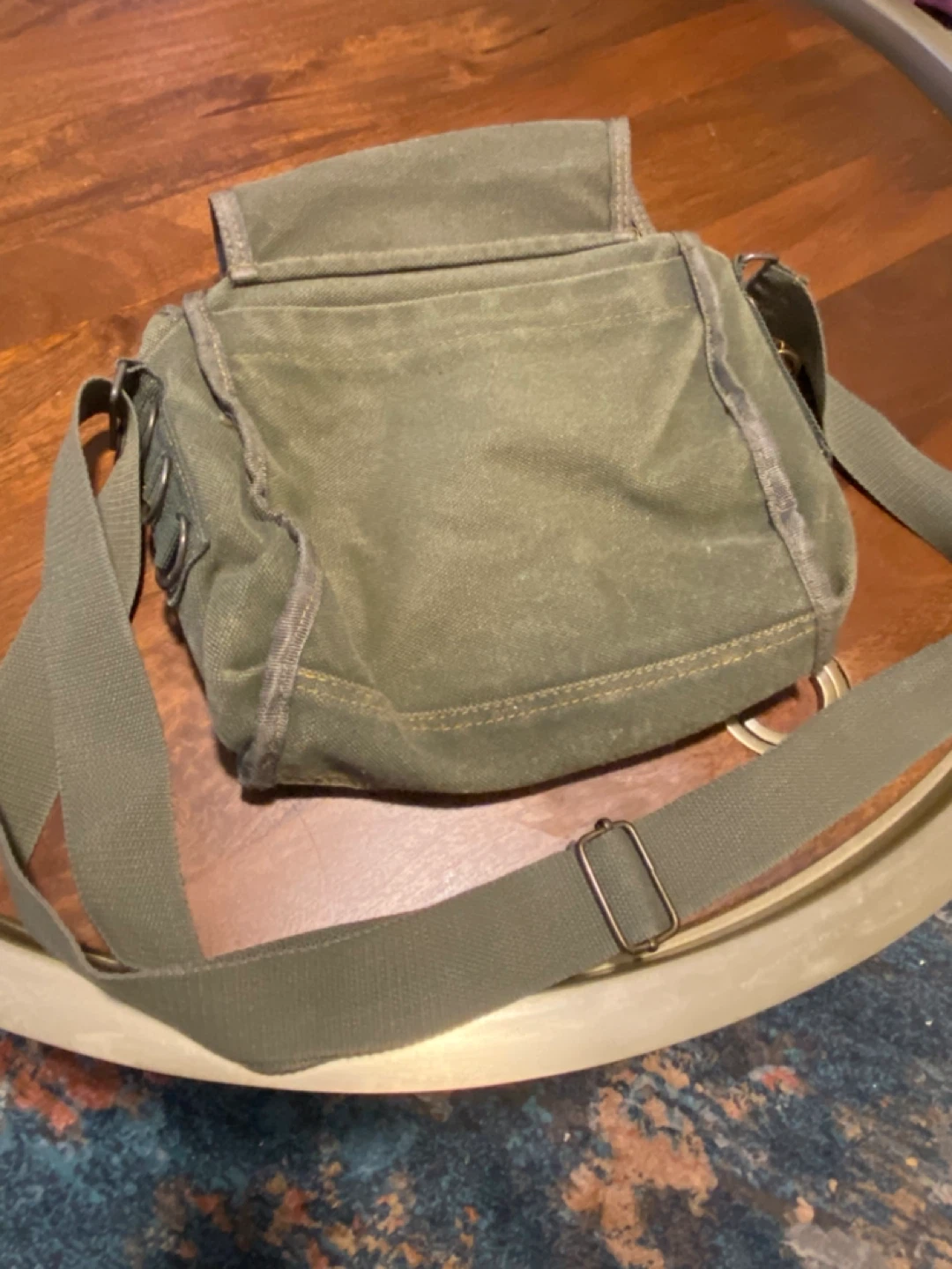 Olive Green Canvas Crossbody Bag - photo 4