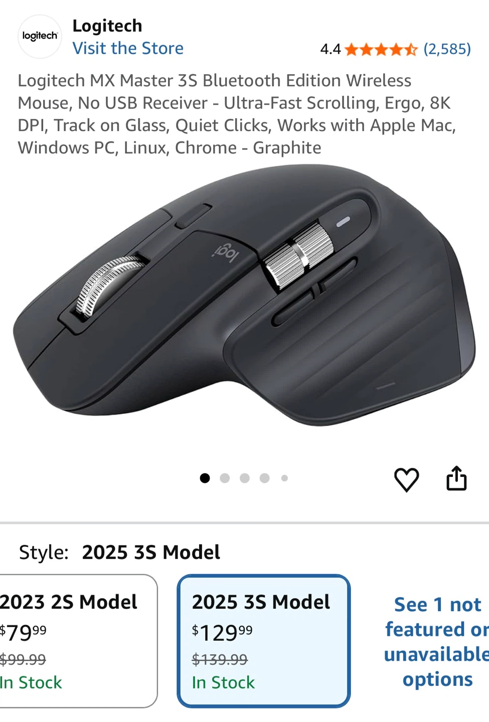 Logitech MX Master 3S for Business Mouse - photo 2