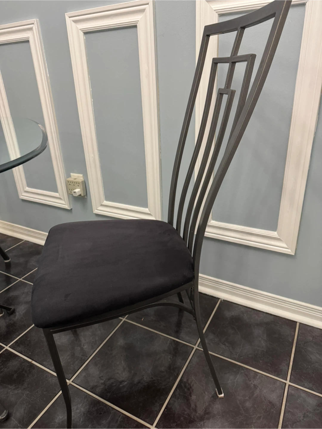 Dining Set - Glass Table and 4 Metal Chairs - photo 3