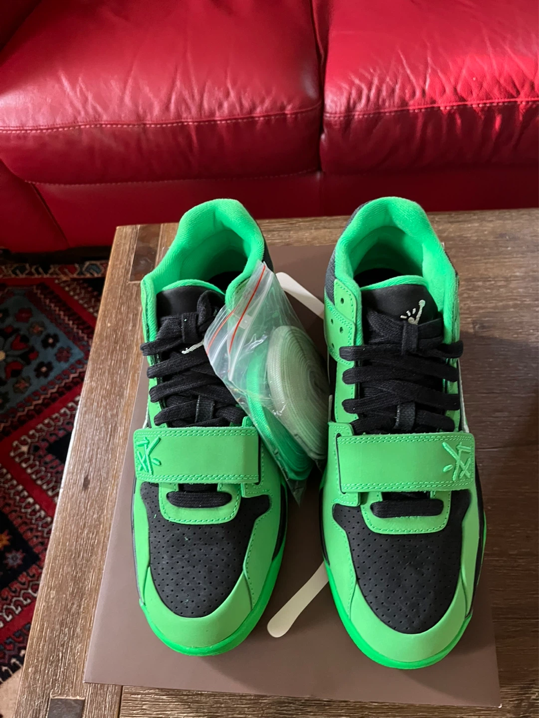 Jordan Travis Scott Jumpman Jack Green Spark Black Sneakers New - photo 2