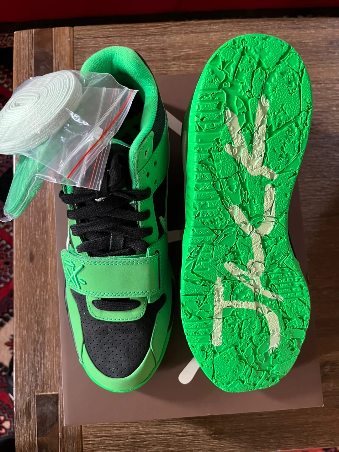 Jordan Travis Scott Jumpman Jack Green Spark Black Sneakers New