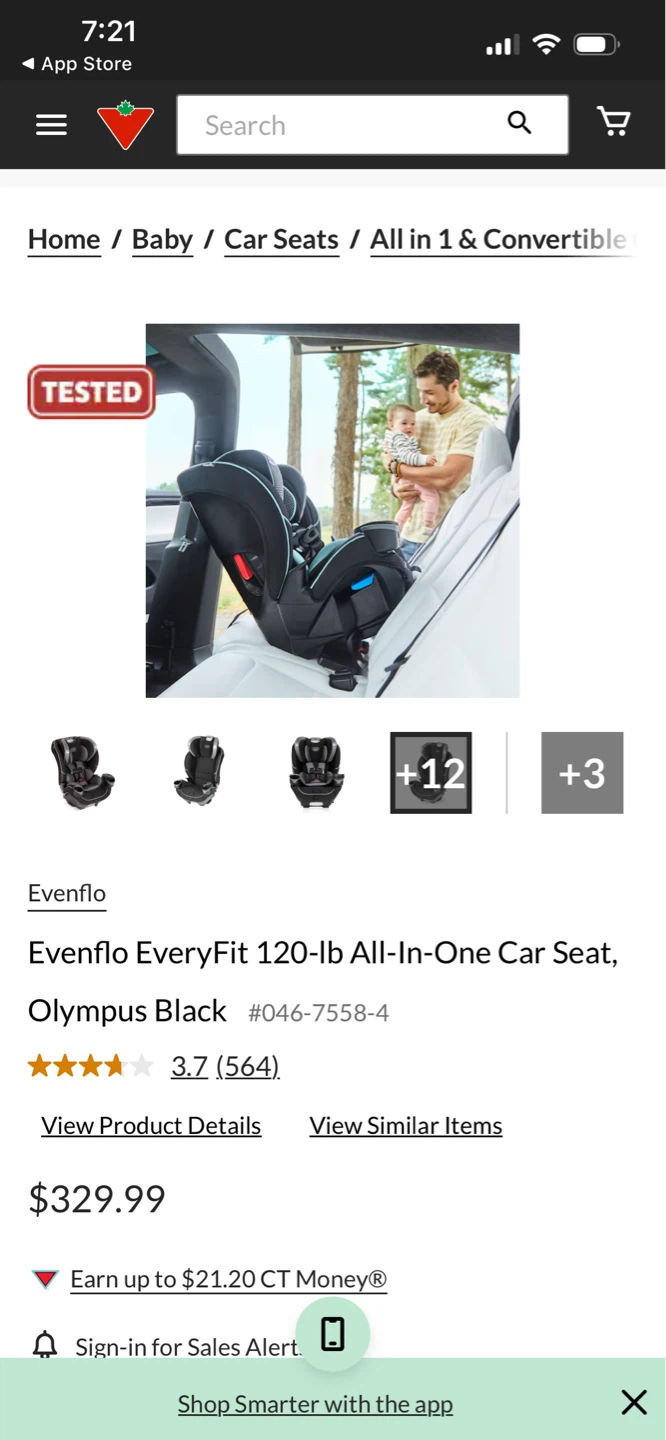 Evenflo EveryFit 120-lb All-in-One Car Seat - Olympus Black - photo 2