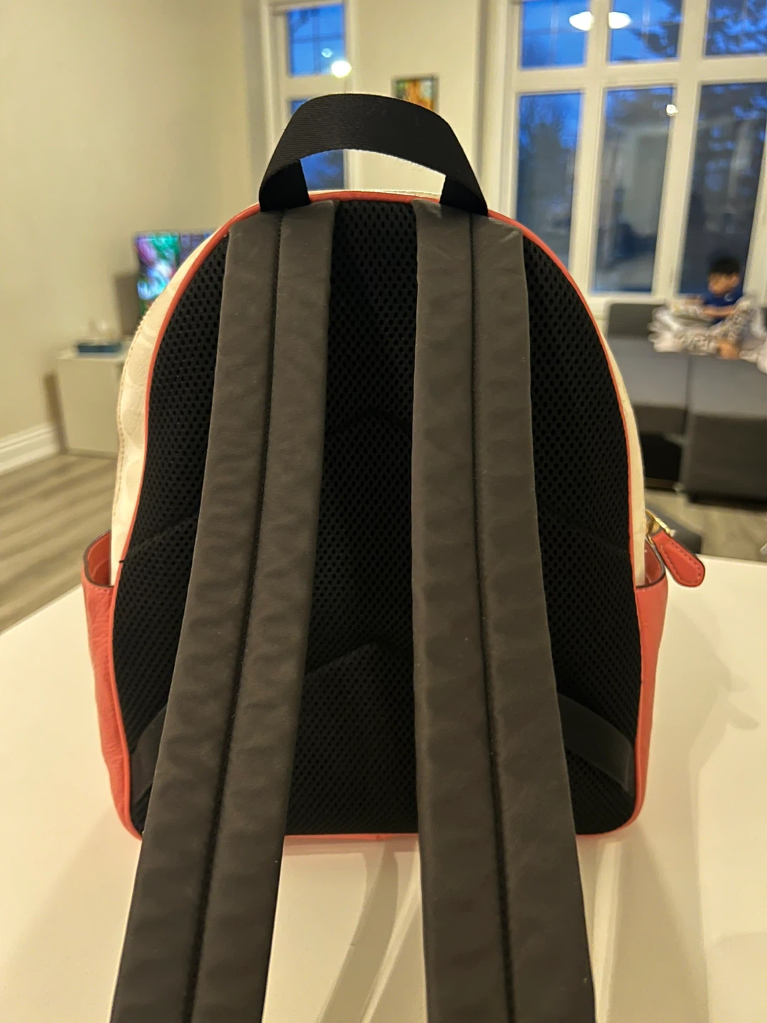 Coach Signature Backpack - Beige/Coral - photo 2