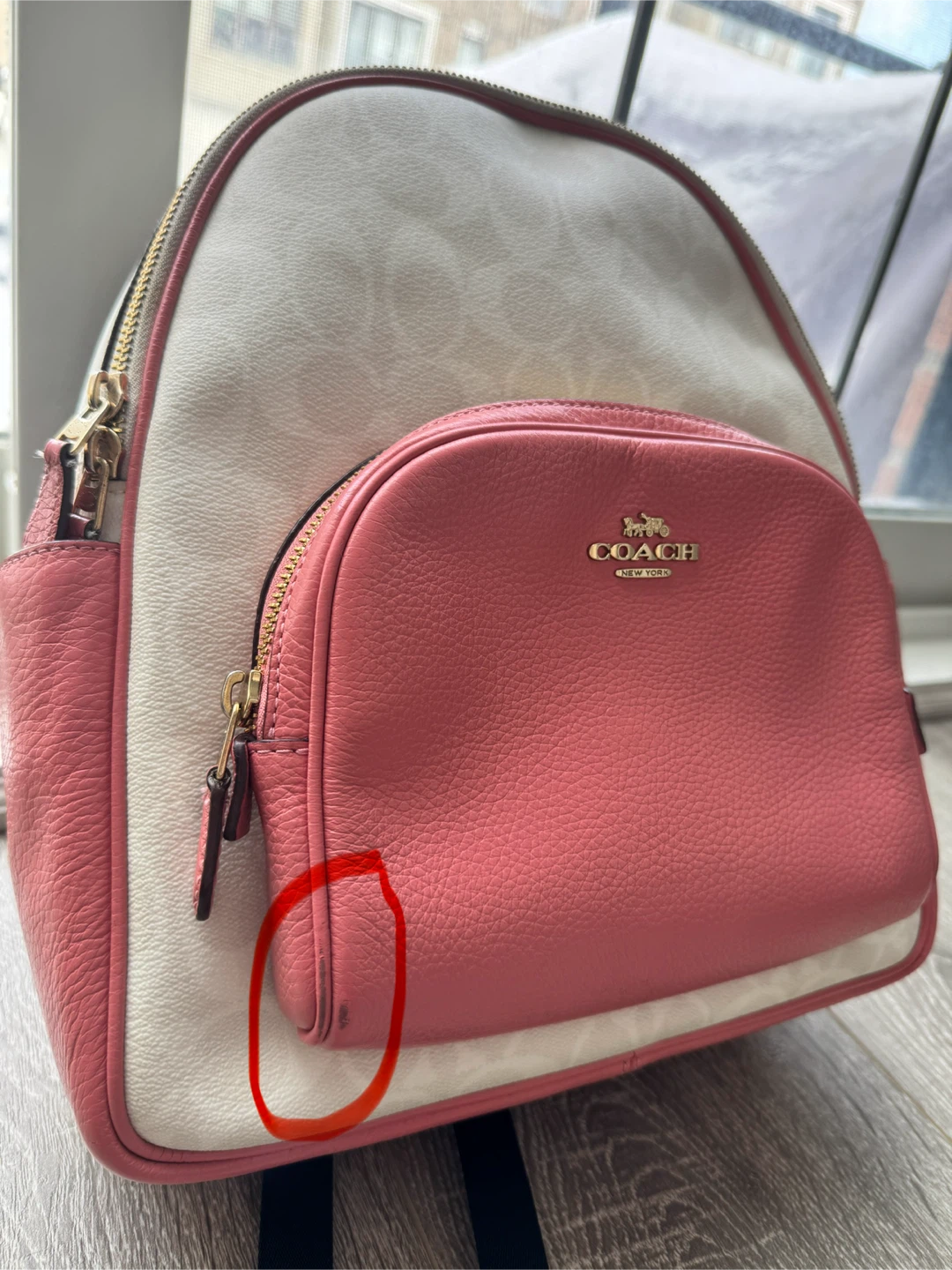 Coach Signature Backpack - Beige/Coral - photo 3