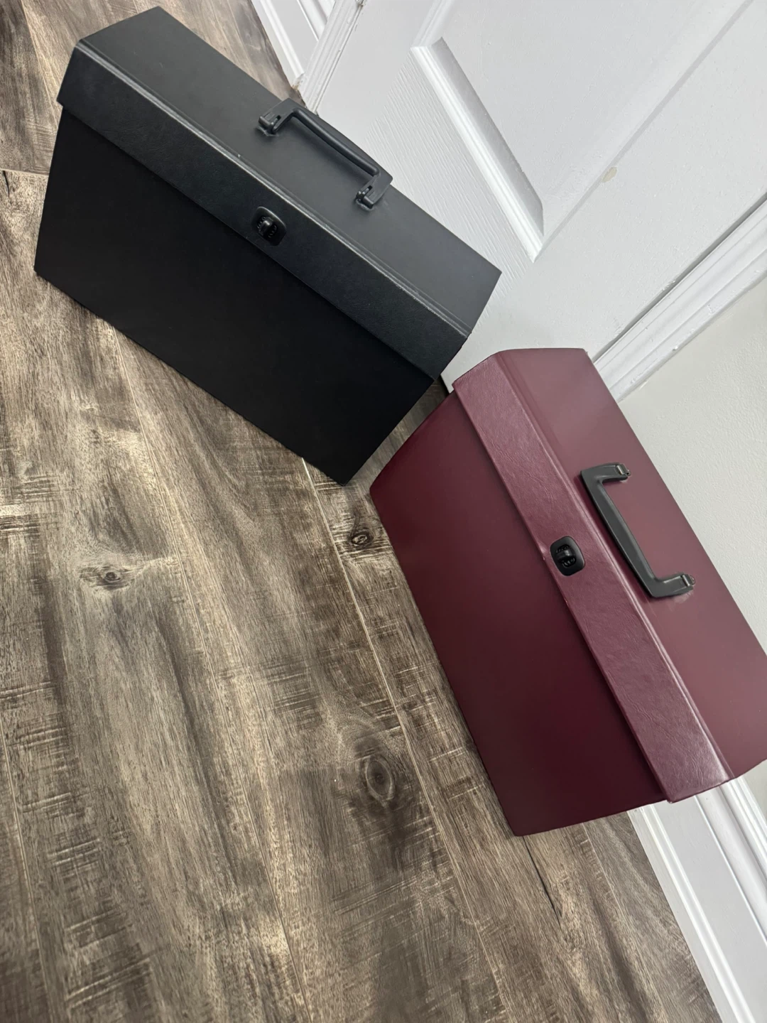 Black Accordion File and Paper Organizer Box