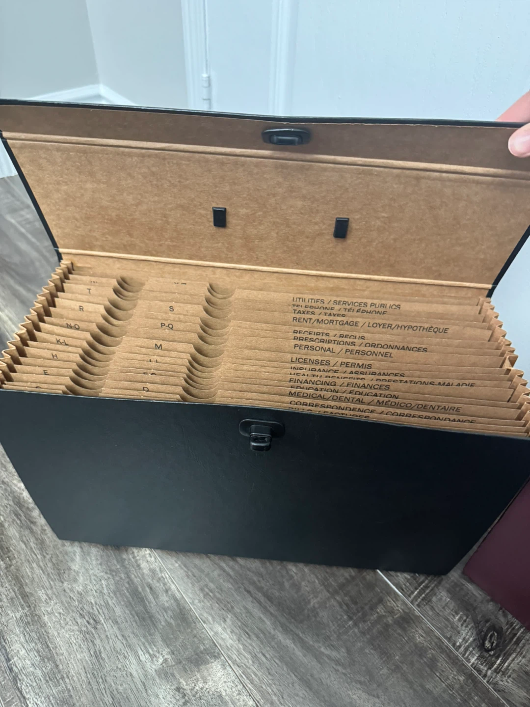 Black Accordion File and Paper Organizer Box - photo 2