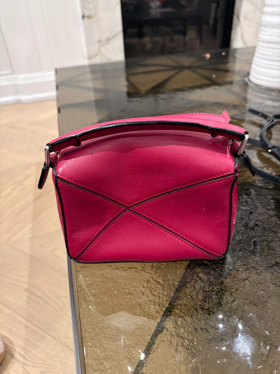 LOEWE Small Puzzle Bag - fuchsia leather - photo 2