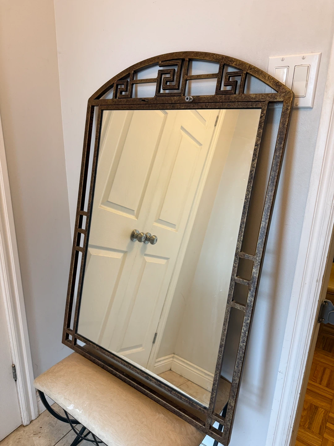 Decorative Wall Mirror with Metal Frame
