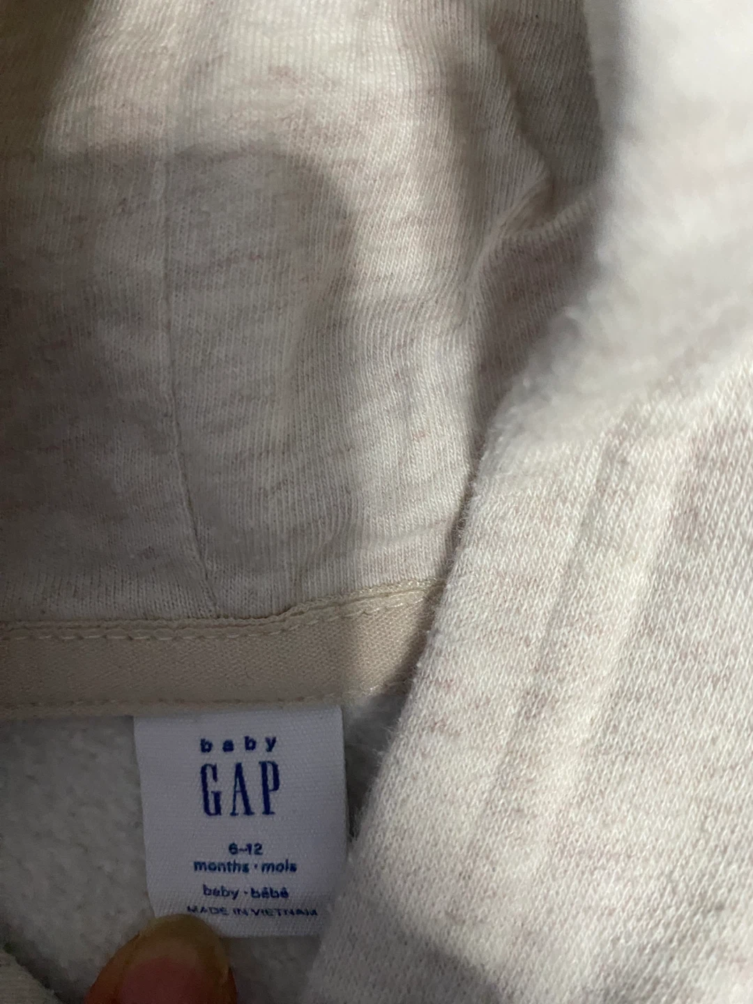 6-12 month Baby Gap Hoodie and Pants Set - Beige, 6-12 Months - photo 2