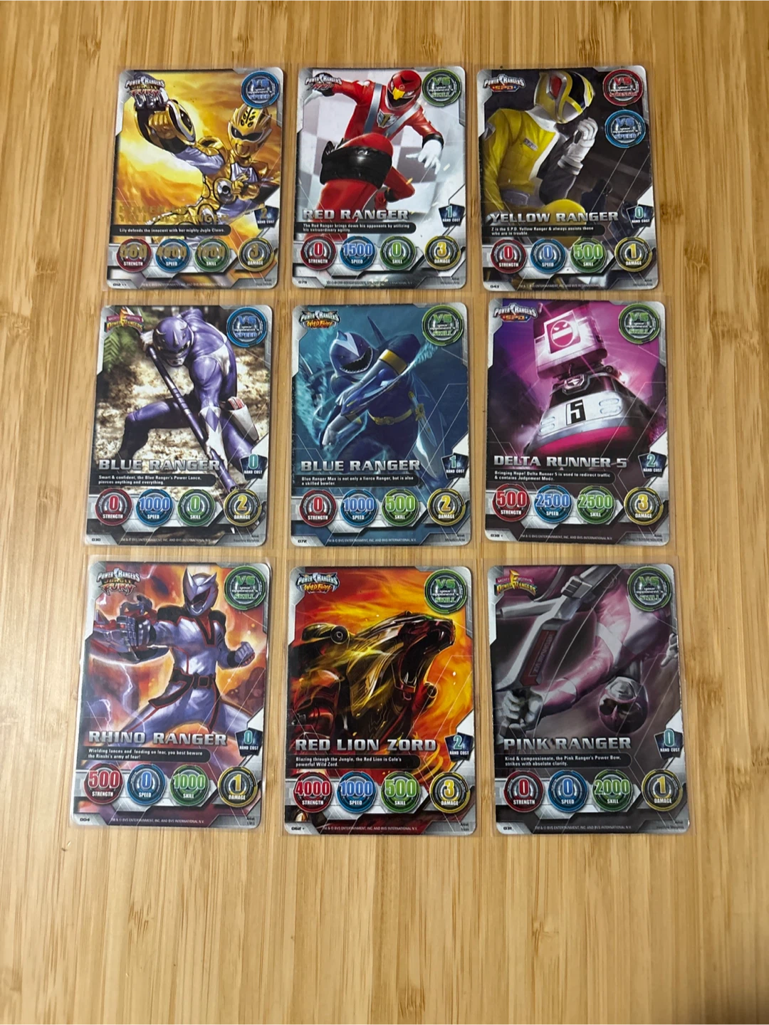 Power Ranger trading cards
