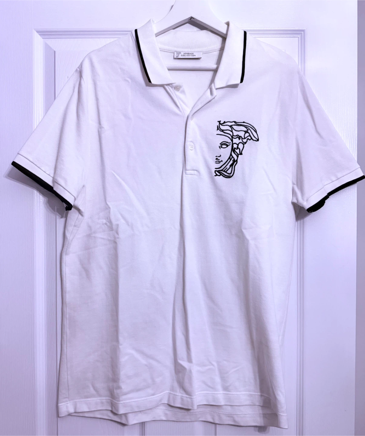 Versace Collection White Polo Shirt - XXL