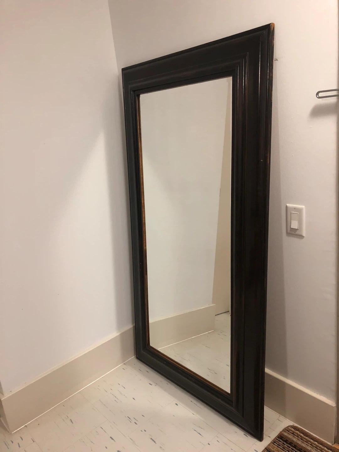 Large Dark Brown Framed Mirror - photo 3