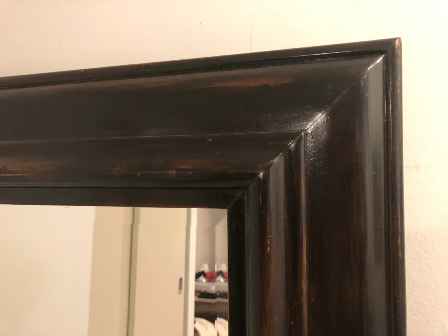 Large Dark Brown Framed Mirror - photo 4