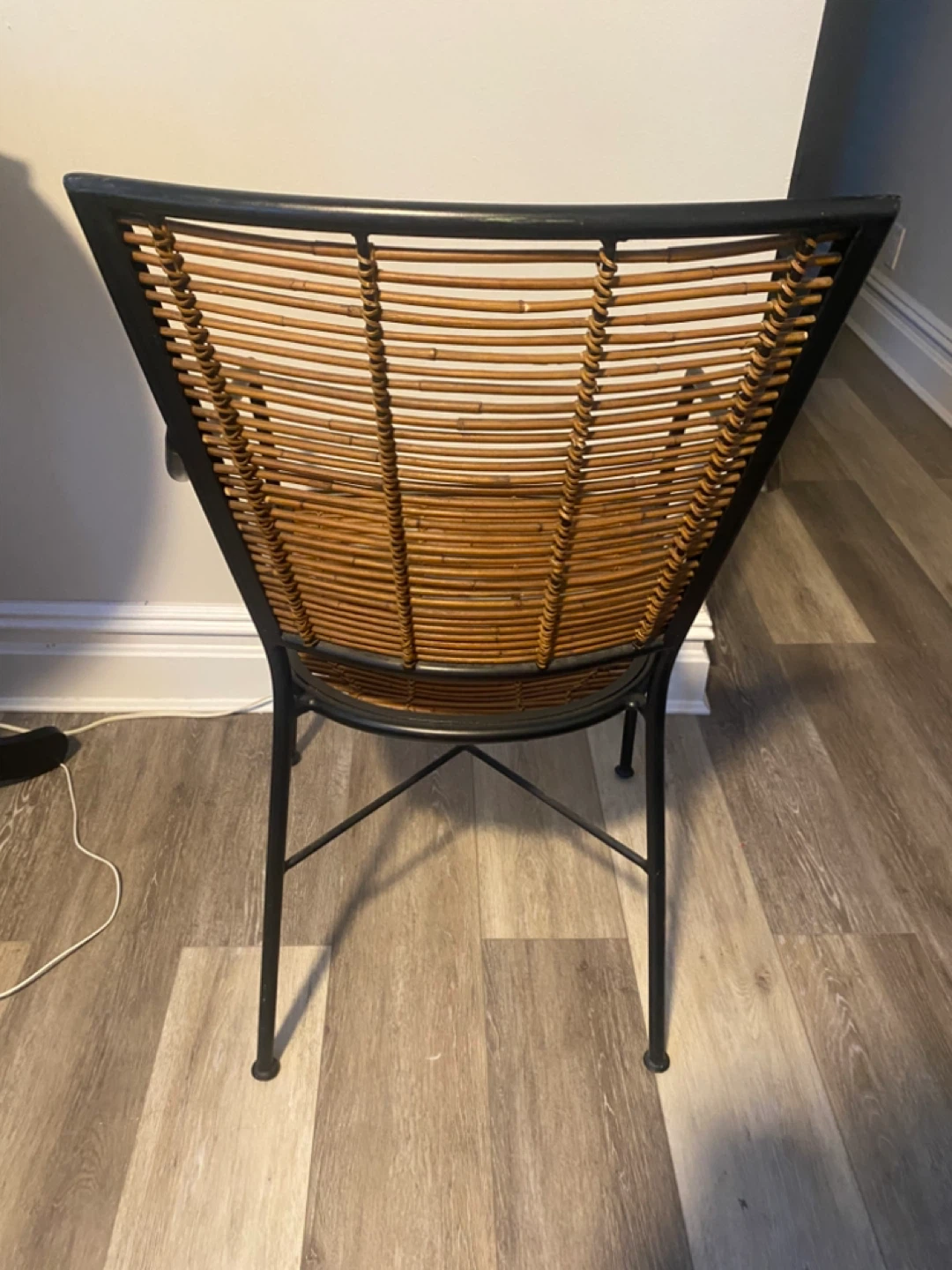 CB2 Woven Rattan and Metal Armchair - photo 3