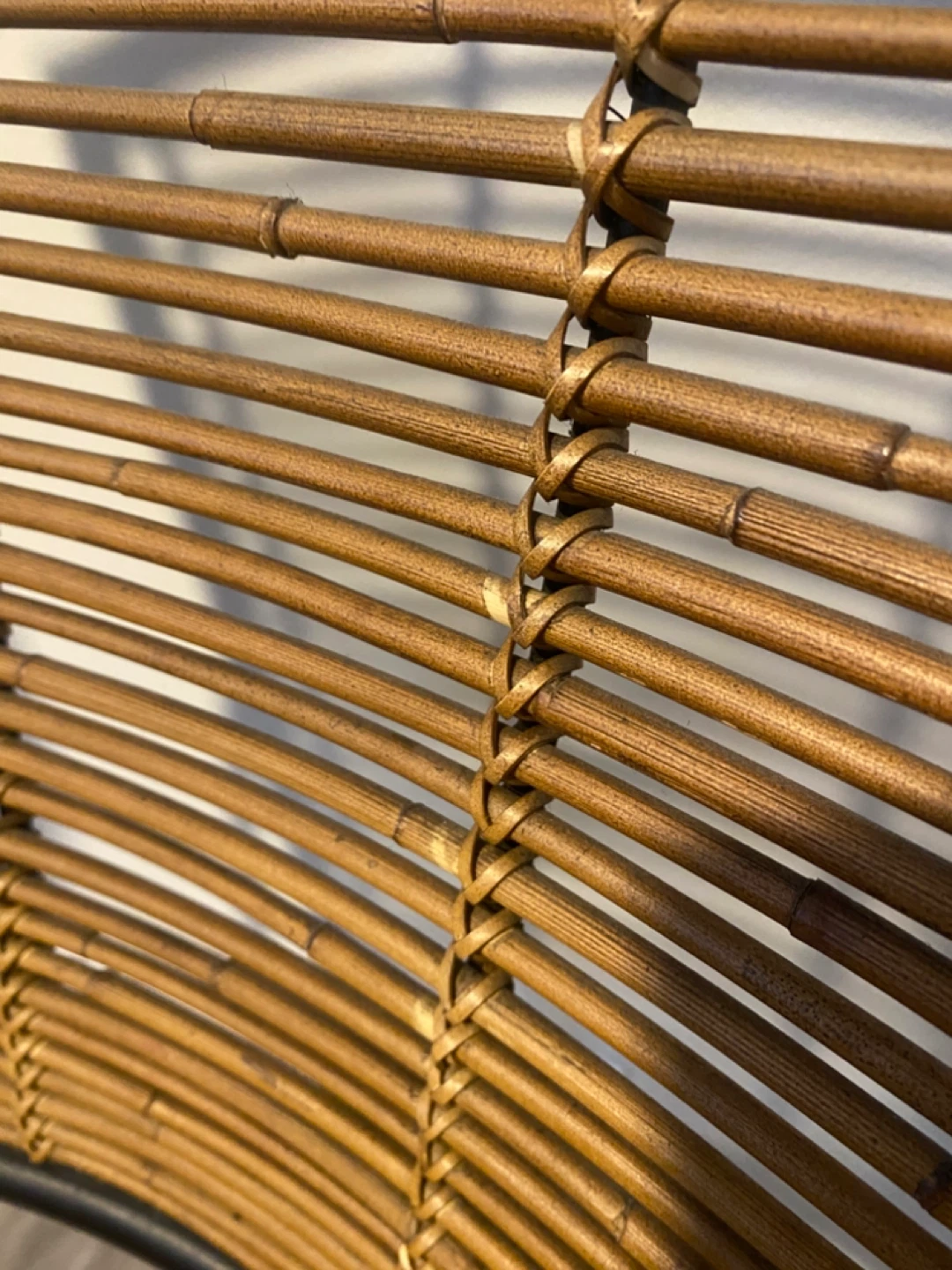 CB2 Woven Rattan and Metal Armchair - photo 5