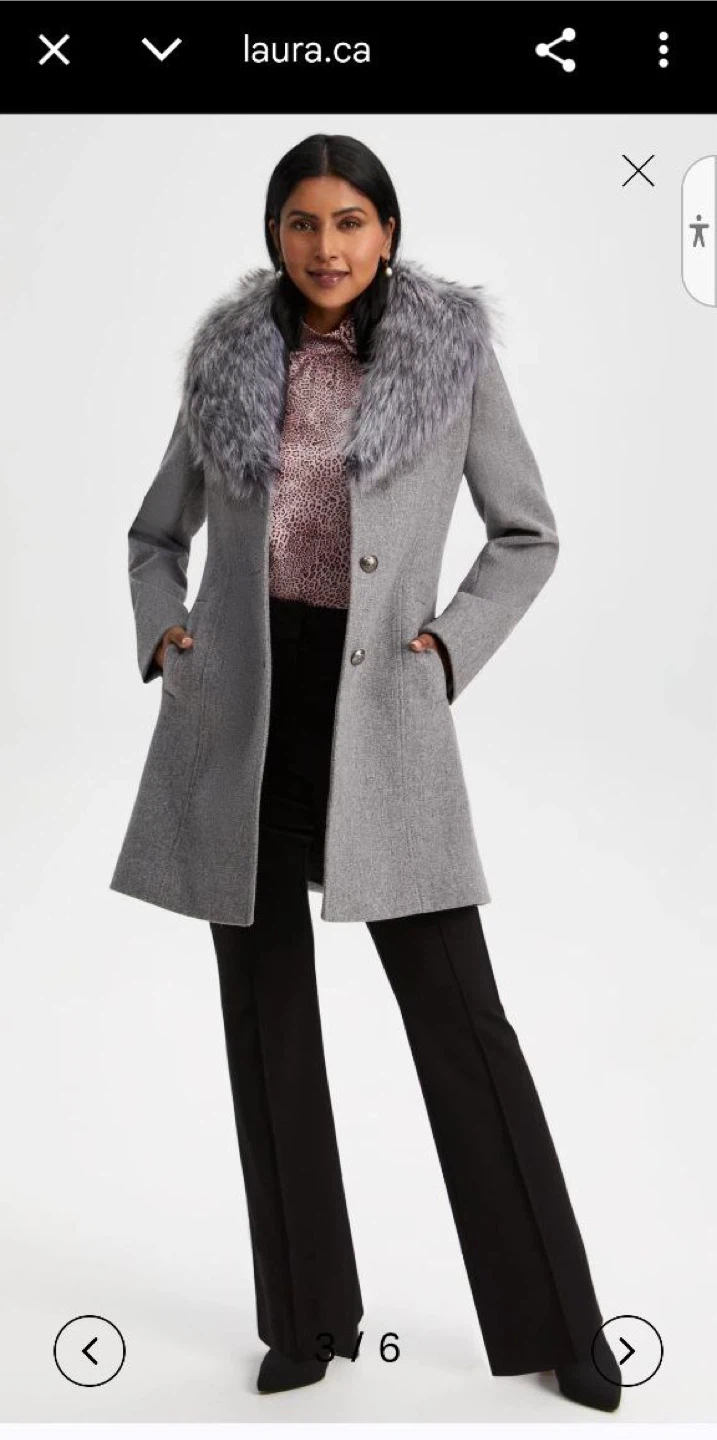 Laura Grey Wool elegant Coat - photo 4
