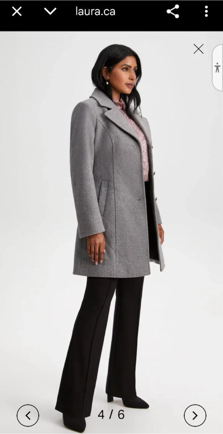 Laura Grey Wool elegant Coat - photo 5