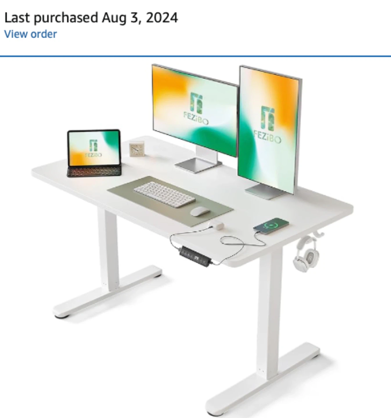 FEZIBO Standing Desk - White