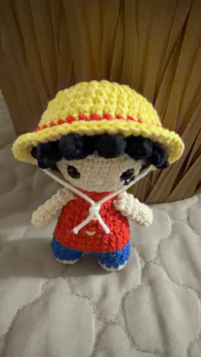 Crocheted Monkey D. Luffy Ami Figure