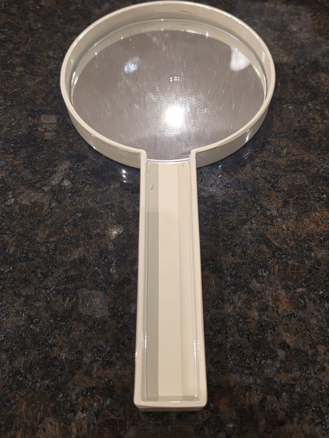 Cream and Gold Floral Hand Mirror