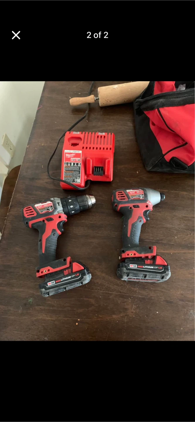 Milwaukee M18 Red Lithium Cordless Drill and Impact Driver Set