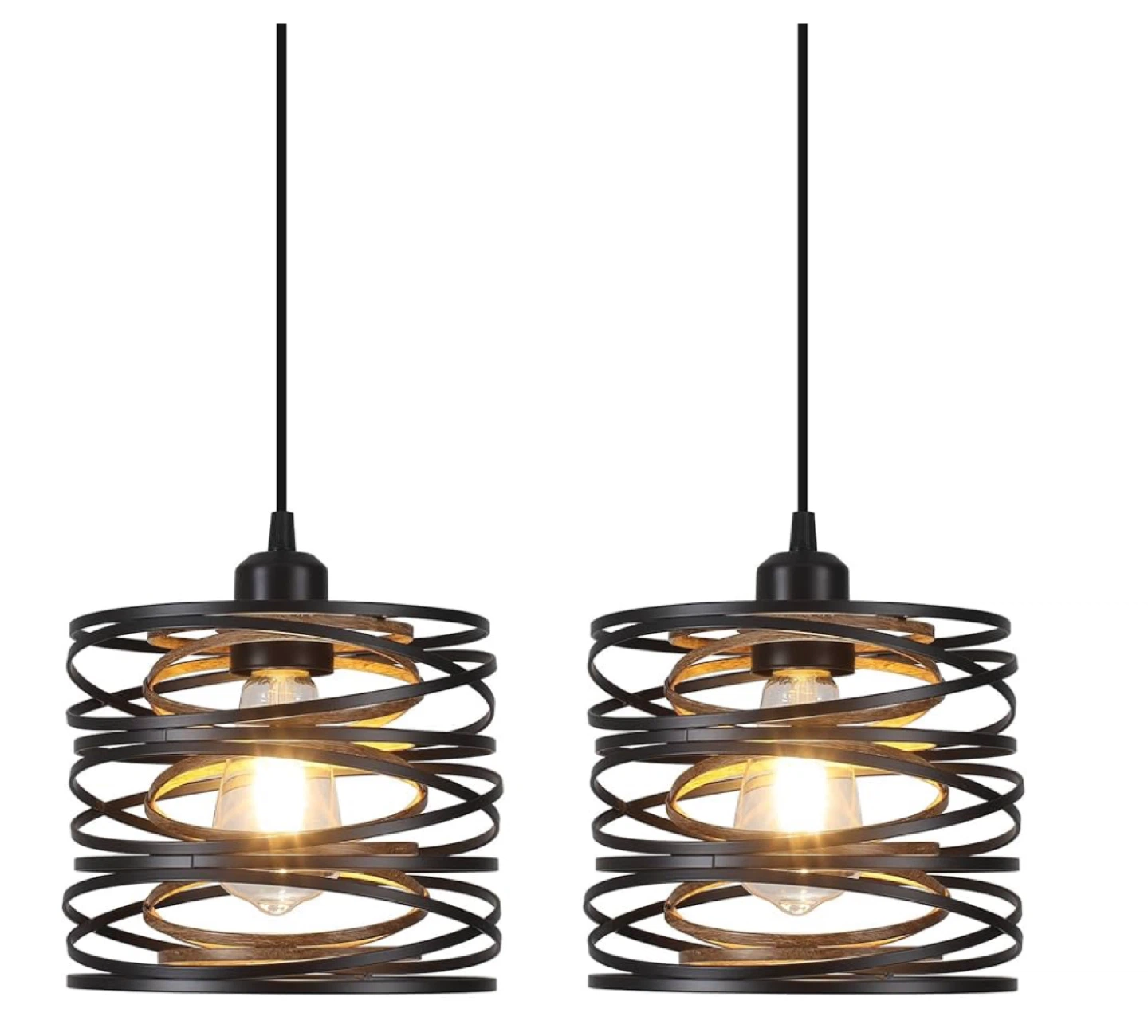 Pendant Light Fixture,Wood Farmhouse Pendant