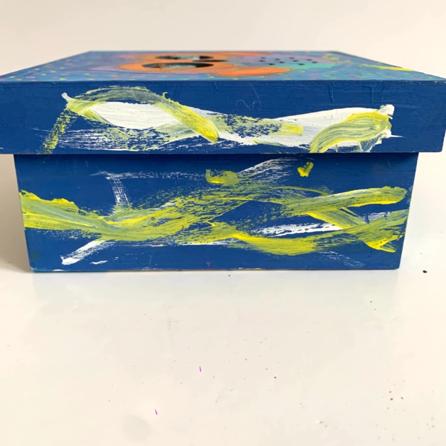 Hand Painted Owl Keepsake Box Wooden Trinket Box Handmade - photo 4