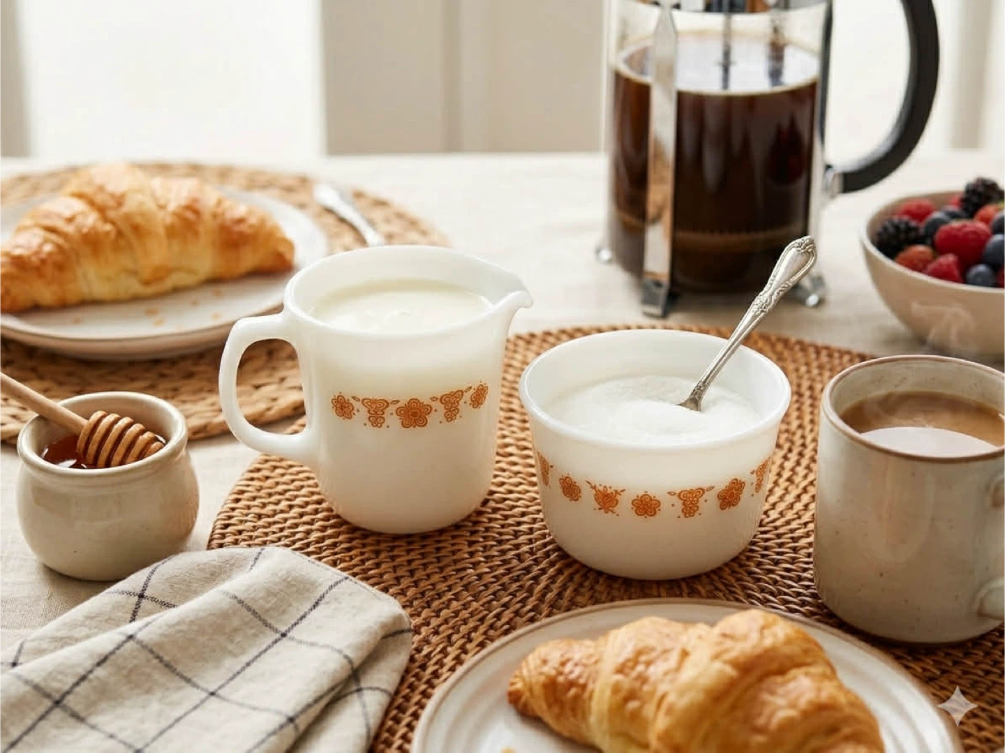 Butterfly Gold Pyrex Corningware Creamer and Sugar Dish Set - photo 2
