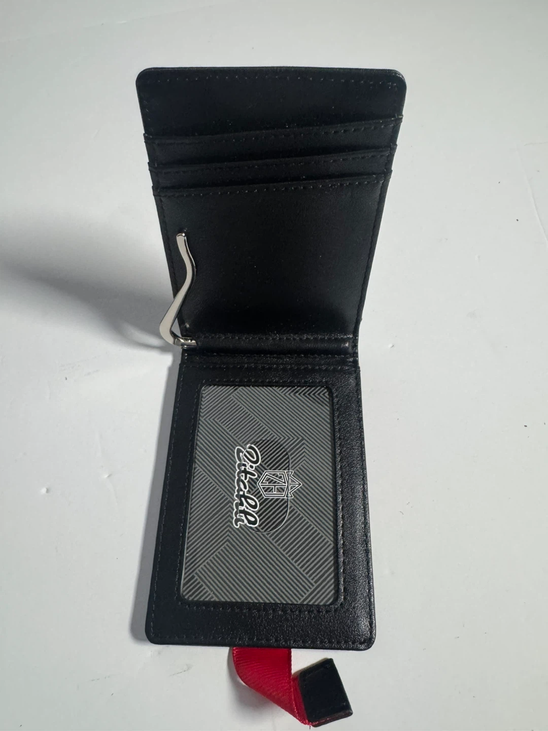 Black Bifold Wallet with Red Pull Tab - photo 5