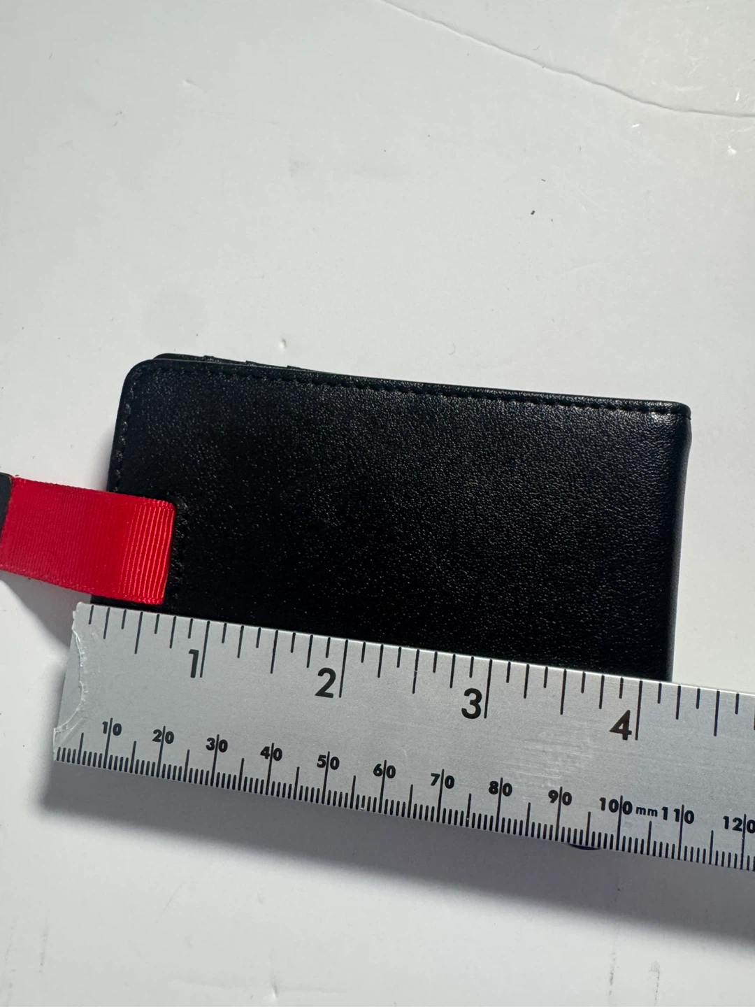 Black Bifold Wallet with Red Pull Tab - photo 3