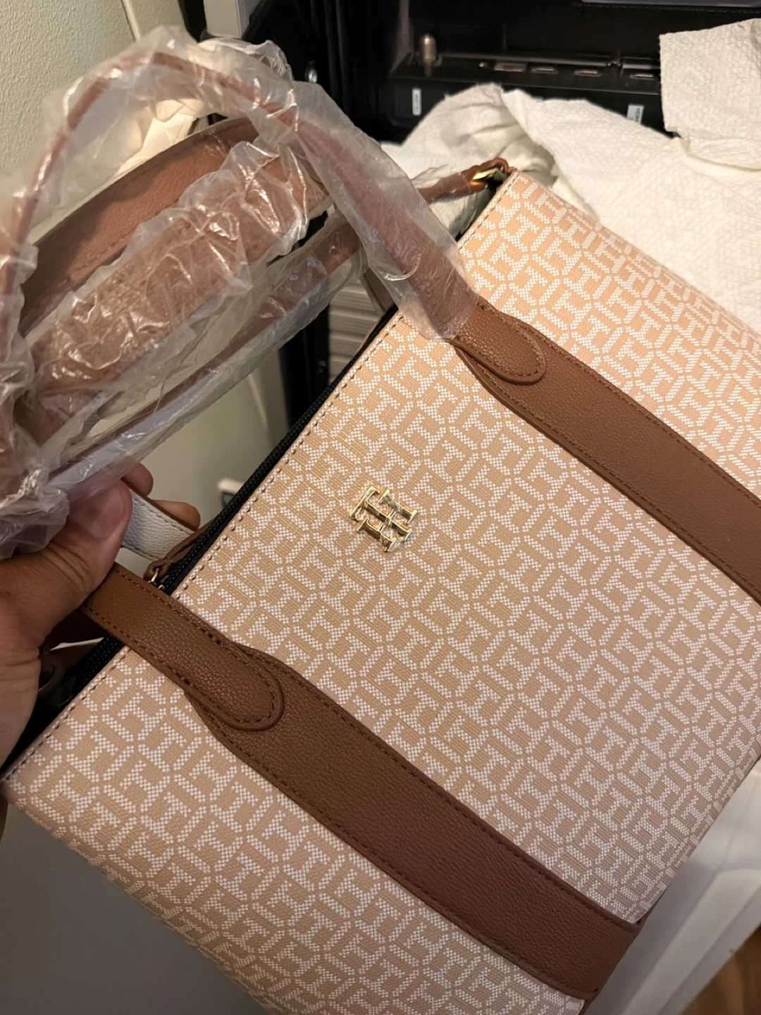 Tommy Hilfiger Monogram Tote Bag