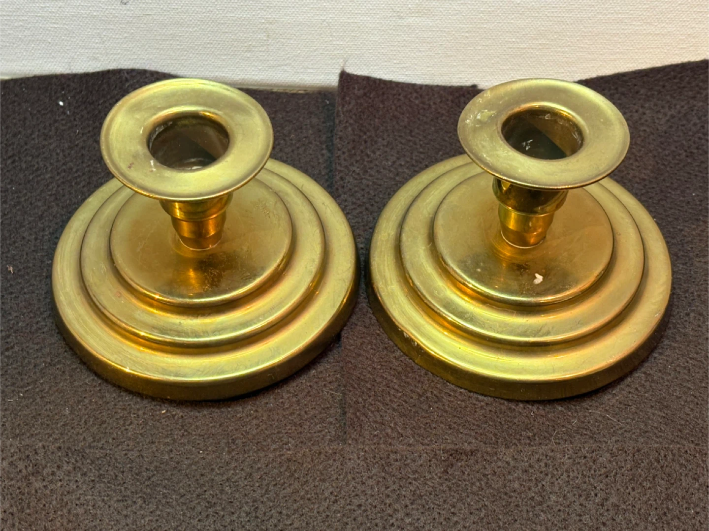 Solid Brass Cast Candle Holders