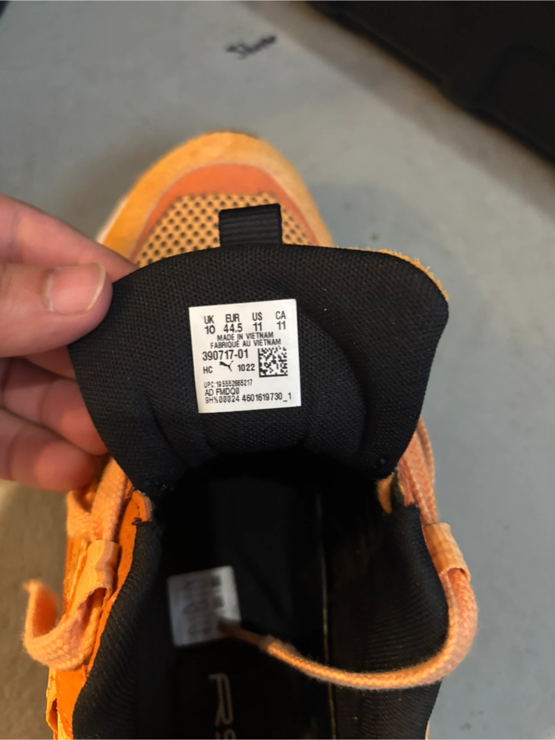 Puma RS-X Orange Sneakers Men's Size 10.5