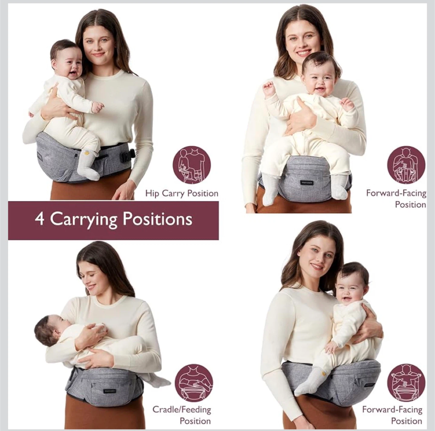 Momcozy Hip Seat Baby Carrier ‼️Never used- Open box‼️ - photo 4