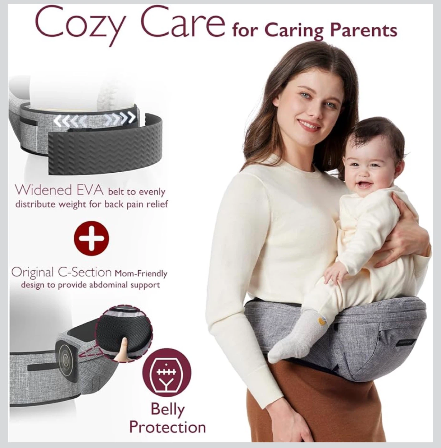 Momcozy Hip Seat Baby Carrier ‼️Never used- Open box‼️ - photo 5