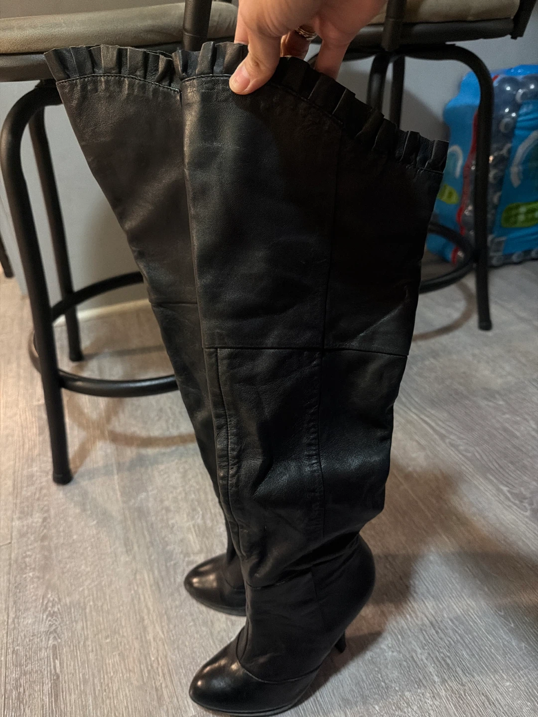 ALDO Black Leather Knee-High Boots Size 36