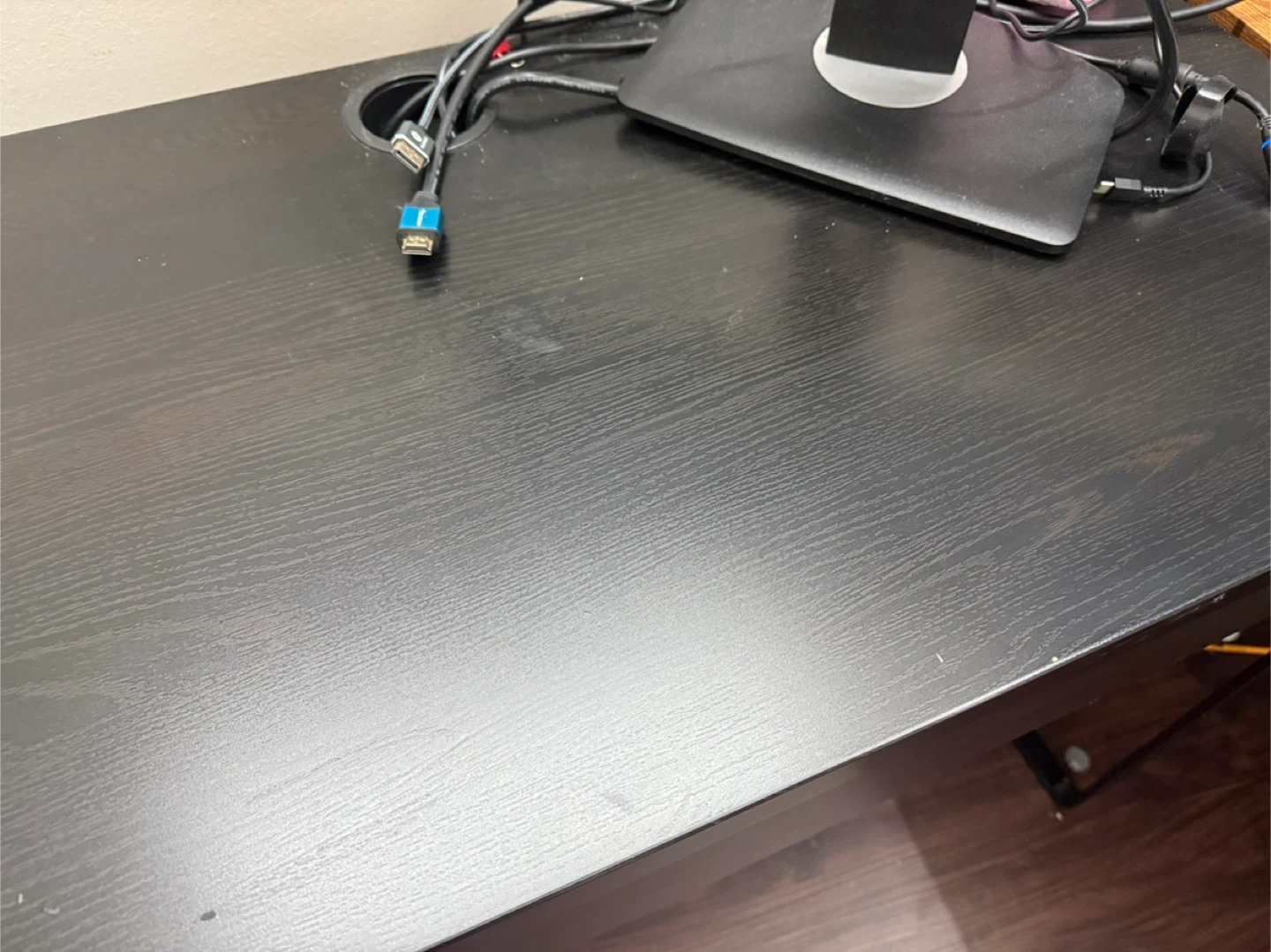 Black Ikea desk with Drawers and Cabinet - photo 3