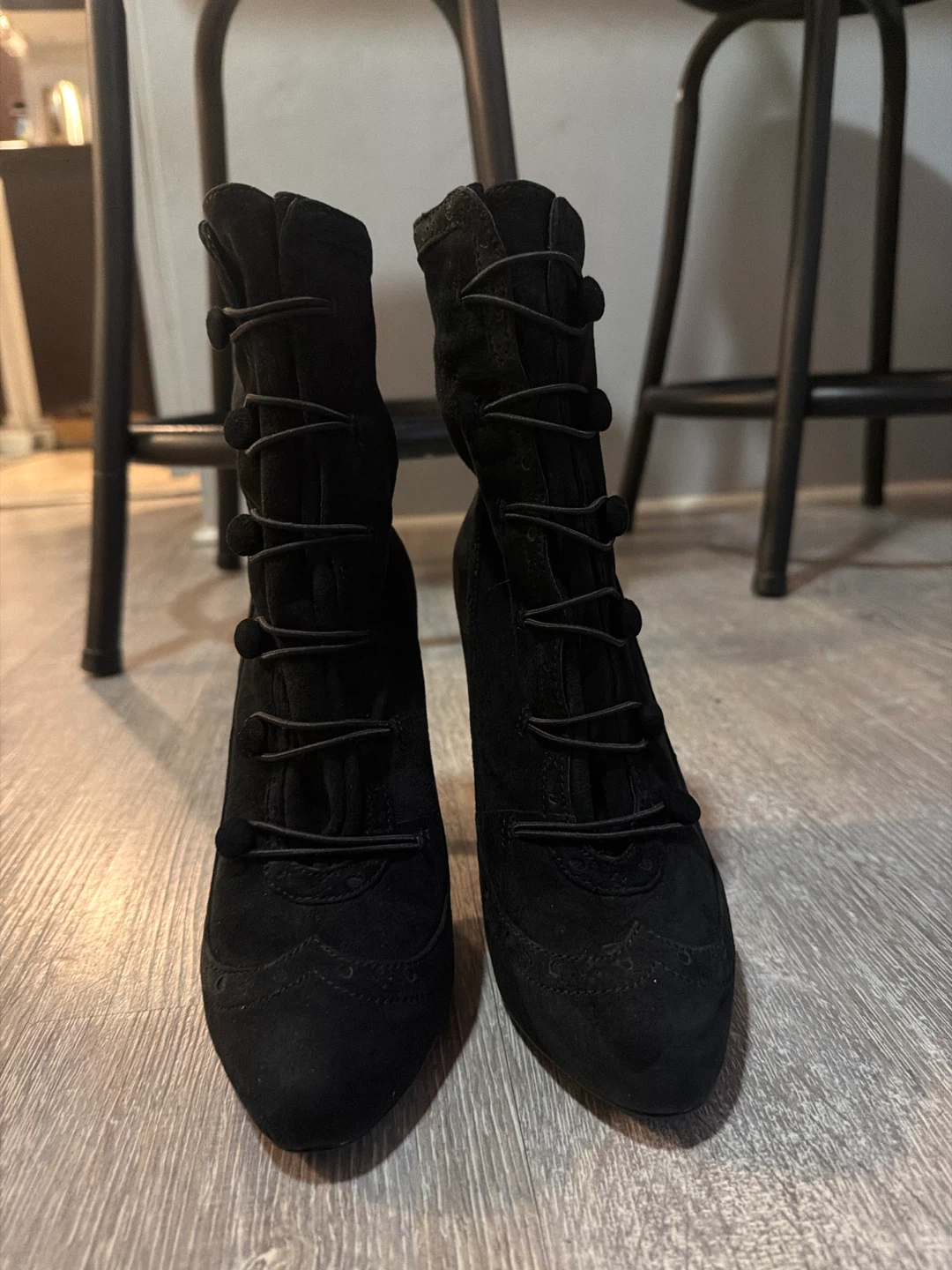 ALDO Black Suede Ankle Boots Size 36 - photo 2