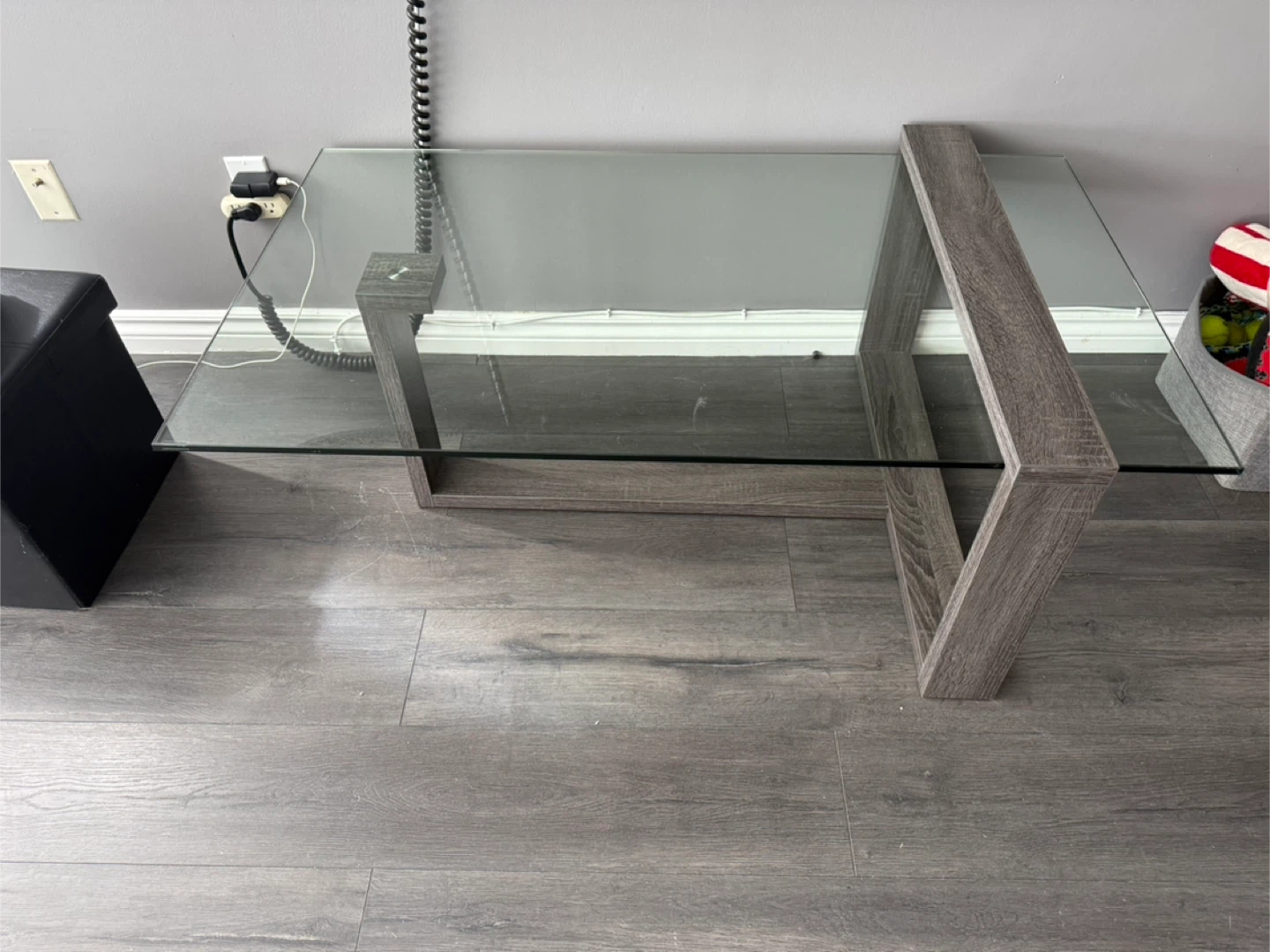 Modern Glass and Wood Coffee Table - photo 3