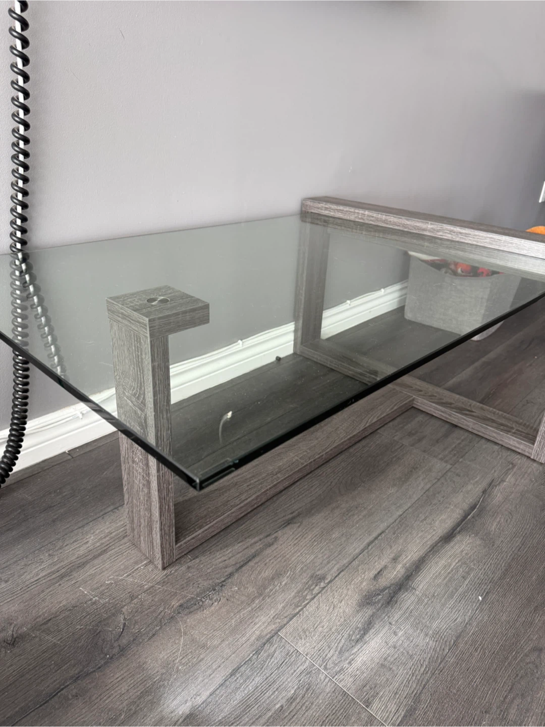 Modern Glass and Wood Coffee Table - photo 2