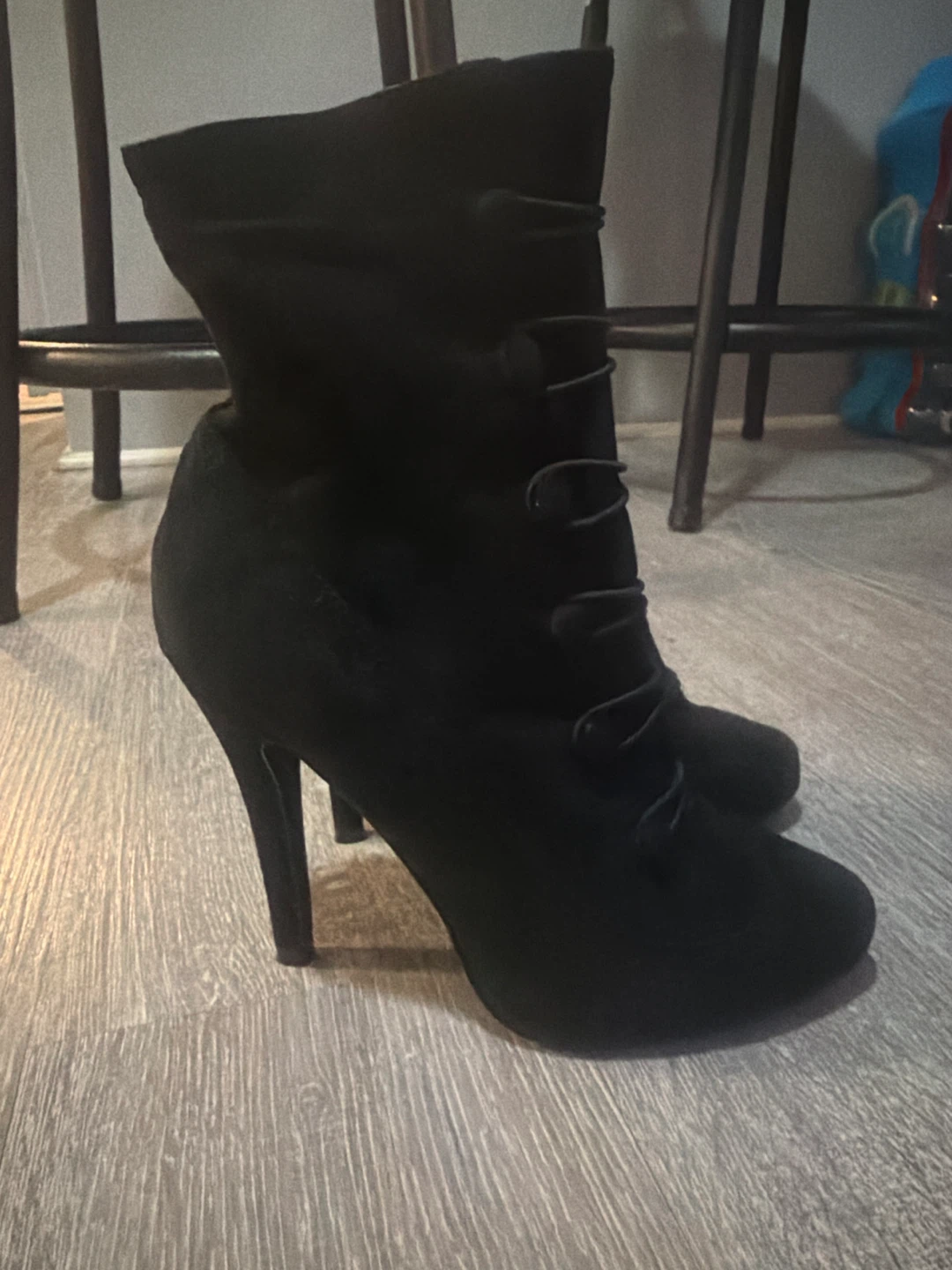 ALDO Black Suede Ankle Boots Size 36 - photo 4