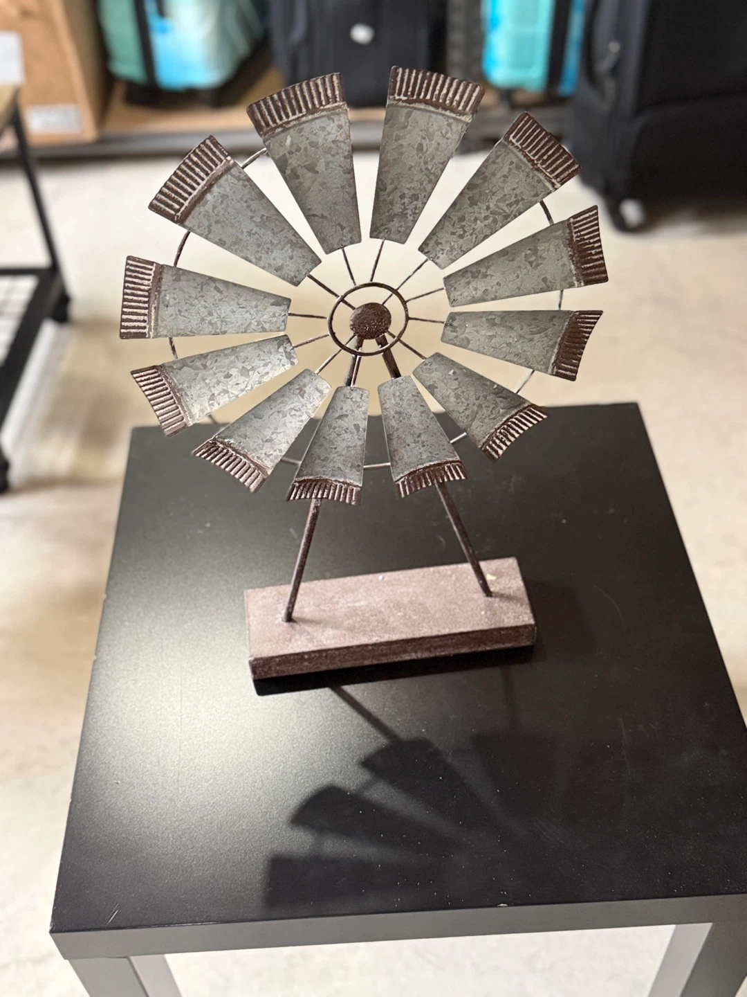 Metal Windmill Decor