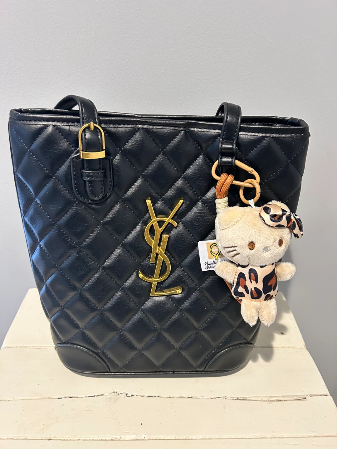 Saint Laurent Paris Quilted Tote Bag - Black